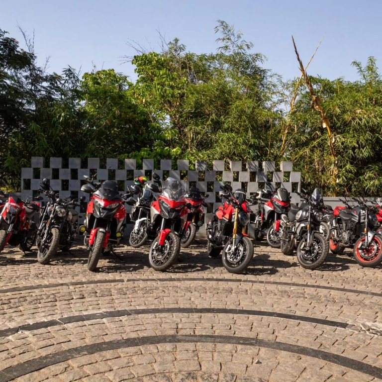 Motorcycles Lined Up For The Journey - Ducati Infinity