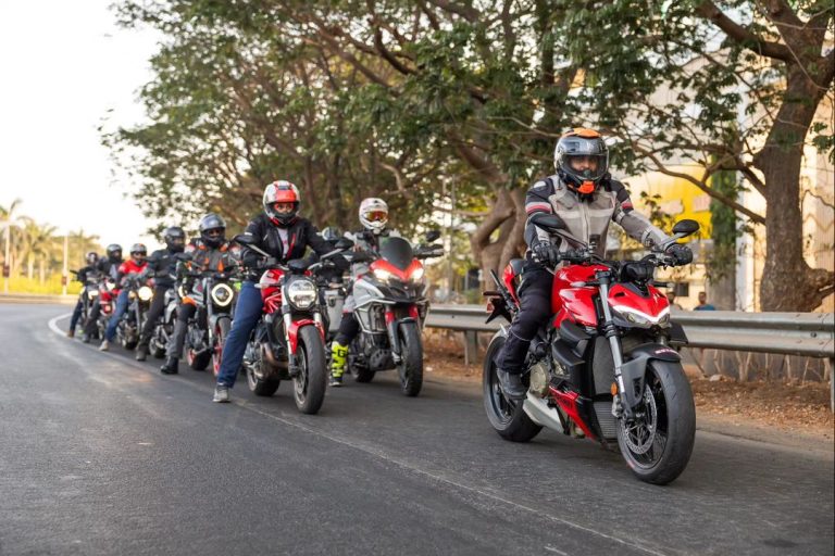 Line Of Ducati Bikes Ready For The Ride To Lonavala - Ducati Infinity